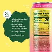 Bloom Nutrition Pop Prebiotic Soda, Raspberry Lemon, 12 fl oz Can