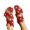 Red, variant on Anuirheih Sunflower Three-Dimensional Flower Pearl Flat Sandals Sandals Women (Blue)