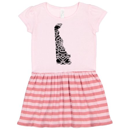 

Inktastic Delaware Silhouette Mandala Gift Toddler Girl Dress