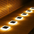 thumbnail image 6 of Pathway Lights Solar Powered Square Flat Solar Lights Outdoor Waterproof Solar Stair Light In Ground Landscape Lighting for Garden Lawn Patio Yard Walkway Night Lamp (Warm Light), 6 of 7