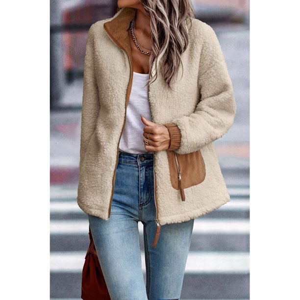 Polar Mujer Chaqueta De Forro Polar Con Cremallera Para Mujer