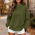 thumbnail image 2 of Yxbdin Womens Sweatshirts No Hood Mock Neck Sweatshirt Comfy Long Sleeve Tops Suitable Loose Fit Pullover Daily Going Out Fall Clothes, 2 of 9