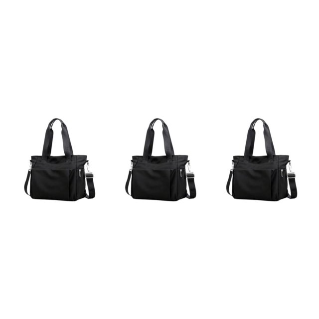 Sonducket Bolso bandolera grande de nailon para mujer, resistente al agua y duradero, con múltiples bolsillos, bandolera, negro Type1 NO1