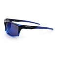 thumbnail image 5 of SA106 Sport Wrap Sunglasses UV400 Mirror Lens Lightweight Active Eyewear Black Blue Frame - Blue Mirror Lens, 5 of 7