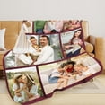 thumbnail image 3 of Custom Blanket with Photo Text, Personalized Flannel Throw Blanket, Customized Blanket Using My Own Photos, Birthday Christmas Wedding Gifts for Mom Dad Friends Sister - 4 Size (6 Photo-4), 3 of 6