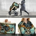 thumbnail image 2 of Zufioo Skeleton Chef BBQ Scene Print Baby Stroller Seat Nursing Cover, Baby Stroller Canopy Seat Cover Breastfeeding Cover, Suitable for Indoor and Outdoor-One Size, 2 of 9