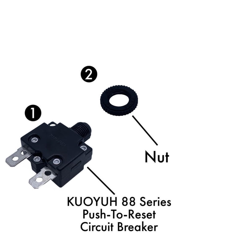 Interruttore Automatico KUOYUH Serie 88 – 13A, 125/250VAC, 32-50VDC, 1 Pezzo