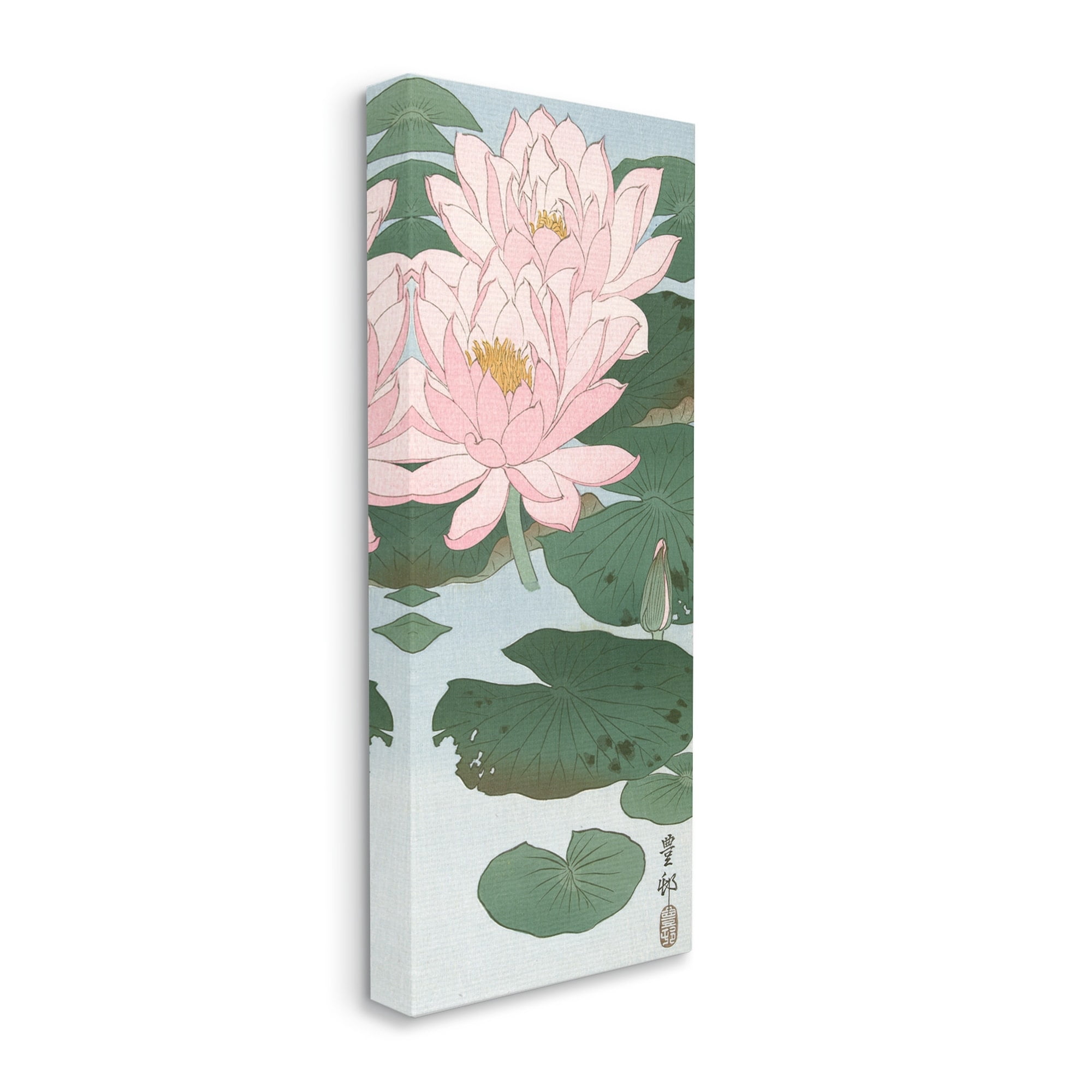 Stupell Industries Lotus Ohara Koson Classical Painting Flower Portrait Painting Gallery Wrapped Canvas Print Wall Art, Design by one1000paintings