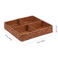 thumbnail image 3 of Weiweiguan 1PC Creative Four-compartment Woven Basket Tea Table Storage Basket Cosmetic Box, 3 of 6