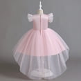 thumbnail image 4 of Esaierr 4-12Y Kids Girls Dress Flower Princess Dress Vintage Party Wedding Bridesmaid Ball Gown Prom Dresses Bridesmaid Dress Princess Performance Dress, 4 of 8