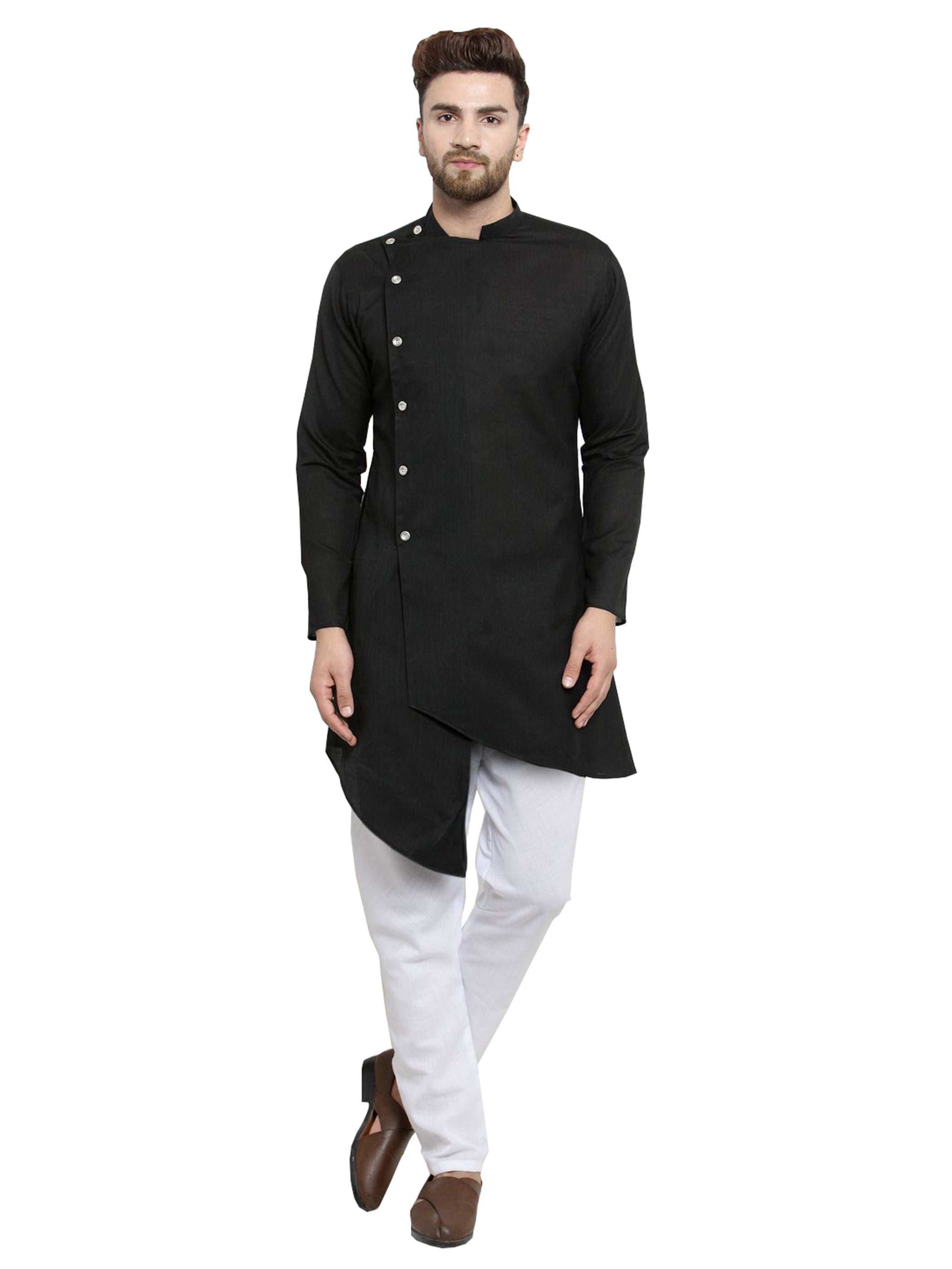 In-Sattva Mens Traditional Indian Style Pure Cotton Solid Churidaar Pants