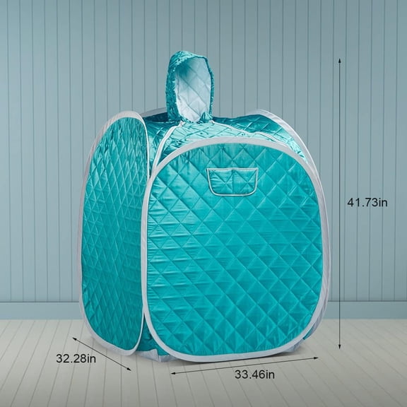 Portable Steam Sauna with 1000W Steam Generator, Personal Foldable Saunas Tent for Home Spa, 60 Minute Timer & Remote Control (L 33.5" x W 32.3" x H 41.7", Green)