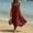 🔥 Red, variant on Sentmoon Draped Dress Womens Maxi Dress Summer 2026 Sleeveless Crew Neck Regular Fit Spaghetti Strap Golf Dresses for Women for Work and Play S-3XL