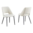 thumbnail image 1 of Polar Fleece Fabric Side Chairs in Beige with Gray Painted Legs, 1 of 3