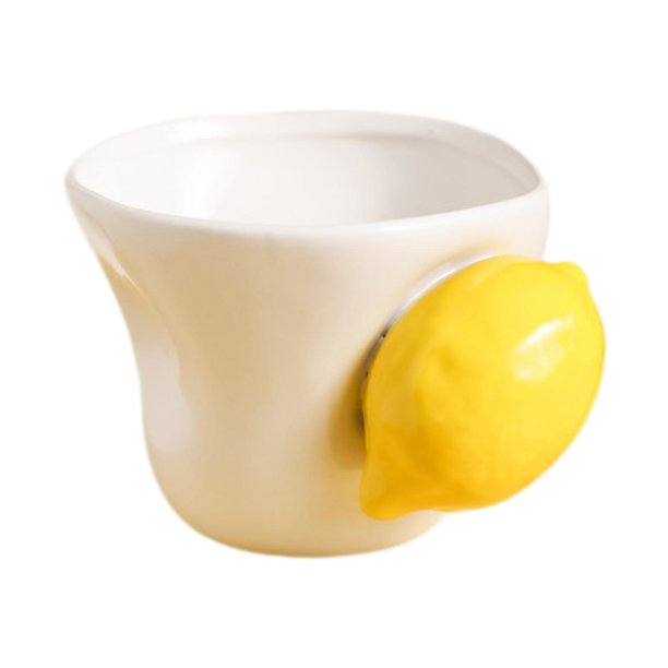 Taza de cerámica para café, regalo de cumpleaños, taza decorativa para el té de la tarde con frutas Limón
