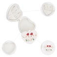 thumbnail image 3 of REGALWOVEN Travel Accessory Box for Women, Mini Heart-shaped Portable PU Leather Accessory Organizer Case White, 3 of 7
