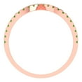 thumbnail image 5 of 0.1725 ctw Wedding Band for Women - 18K Rose Gold Natural Peridot Stackable Eternity Ring, 5 of 6
