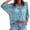Light Blue, variant on Bixock Women's Maternity Tops 3/4 Sleeve Knit Cover Up Pregnant Tops Crew Neck Maternity Blouse Soft Breathable Maternity Shirts Comfortable Maternity Clothings