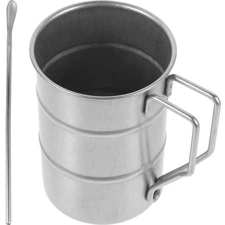 

FRCOLOR 1 Set Stainless Steel Mug Cold Drink Cup Industrial Style Drinking Cup with Spoon