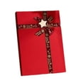 thumbnail image 1 of Inteprter Caja de regalo de papel con lazo navideño, embalaje elegante para todas las edades, adecuado para personas de todas las edades. Son Kits de decoración para fiestas Rojo 20*18*8cm, 1 of 6