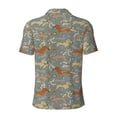 thumbnail image 3 of Vsdgher Dachshund Dog Bird Print Men's Short Sleeve Stretch Polo Shirt, Moisture-Wicking Performance Polo Shirt, 3 of 8