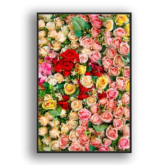 wall26 Framed Canvas Wall Art for Living Room, Bedroom Beautiful Flower Elegant Rose Theme Canvas Prints for Home Decoration Ready to Hang - 24x36 inches