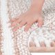thumbnail image 3 of Alfombra de baño de chenilla a rayas REGALWOVEN con bordes, tapete de baño antideslizante, lavable a máquina rosa 16" x 24", 3 of 6