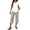 44#Brown, variant on Summer Outfits Two Piece Sets for Women Capri Set Casual Summer Wide Leg Crop Pants and Top Matching Suits Light Gray L