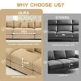 thumbnail image 4 of 168" Corduroy Sectional Couches for Living Room, Camel Comfortable Oversized Sectional Sofa Set with Deep Seat, Large 3 Seater Couch, Sofas para Sala, Modern Corduroy Couch Set, 4 of 10