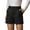 Black, variant on Womens Bermuda Shorts High Waist Faux Leather Dress Or formal Wear Zipper Fly Spring Summer Casual Summer Jean Shorts with Pockets S-XL