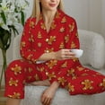 thumbnail image 6 of Naloa Gingerbread Man Pajamas for Women Set, Womens Pajama Sets, Lounge Sets for Women, 2pjs for Women-Medium, 6 of 7