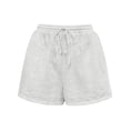 thumbnail image 6 of Kvture Shorts for Women Summer Casual Elastic High Waisted Wide Leg Cute Dressy Beach Shorts Vacation Beach Clothes Z White L, 6 of 6