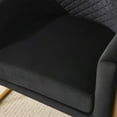 thumbnail image 6 of NEW Lounge Chair Black Velvet, Gold Base Accent Chair for Office, Living Room, Bedroom, Mid-Century Modern Style, 6 of 7