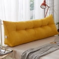 thumbnail image 1 of 59''/71'' Triangular Headboard Pillow, Triangle Cushion Reading & Watching TV Pillow Large Bolster Backrest Positioning Support Wedge Pillow for Daybed Bed Bedroom with Removable Cover, 1 of 6