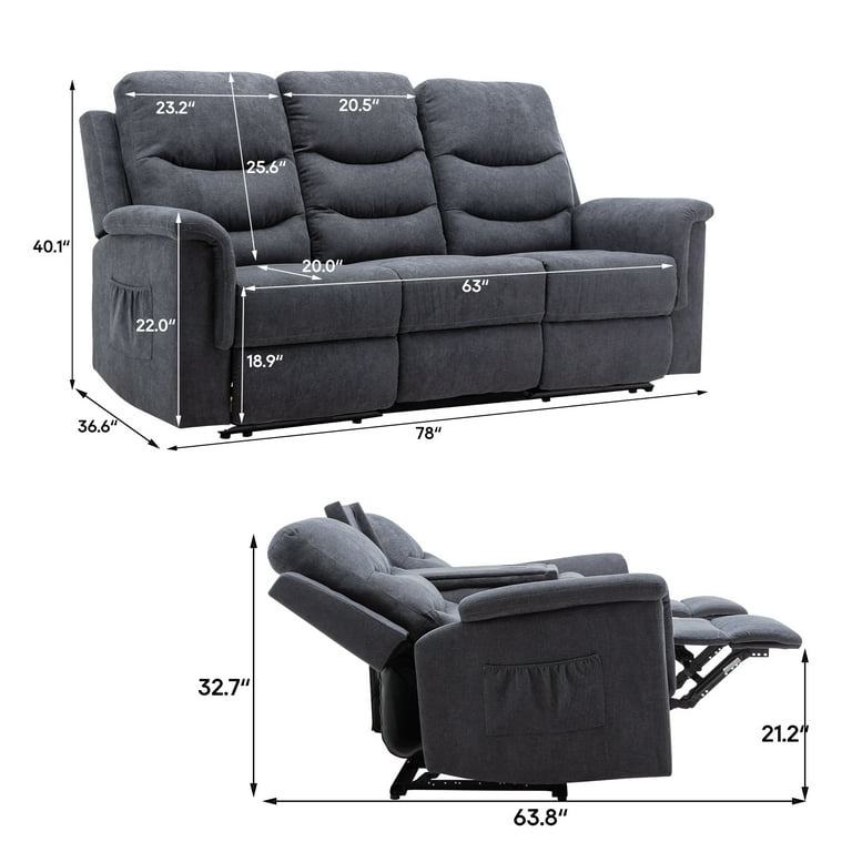 3 Seater Recliner Sofa Dimensions Matttroy