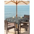 thumbnail image 2 of Outdoor Tablecloth with Umbrella Hole and Zipper, Blue Boho Square Table Cloth 60x60 Inch Waterproof Tablecloth, Vintage Ethnic Tribe Abstract Art Floral Picnic Table Cover for Patio Camping, 2 of 7