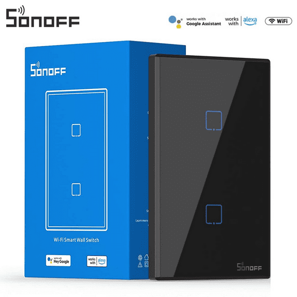 SONOFF TX T3 Wi-Fi Smart Light Switch Wall Light Switch, Touch Smart Switches,2.4GHz Wi-Fi Works with Alexa and Google Home