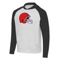thumbnail image 2 of Men's Antigua Heather Gray/Black Cleveland Browns Urgent Raglan Pullover Hoodie, 2 of 3