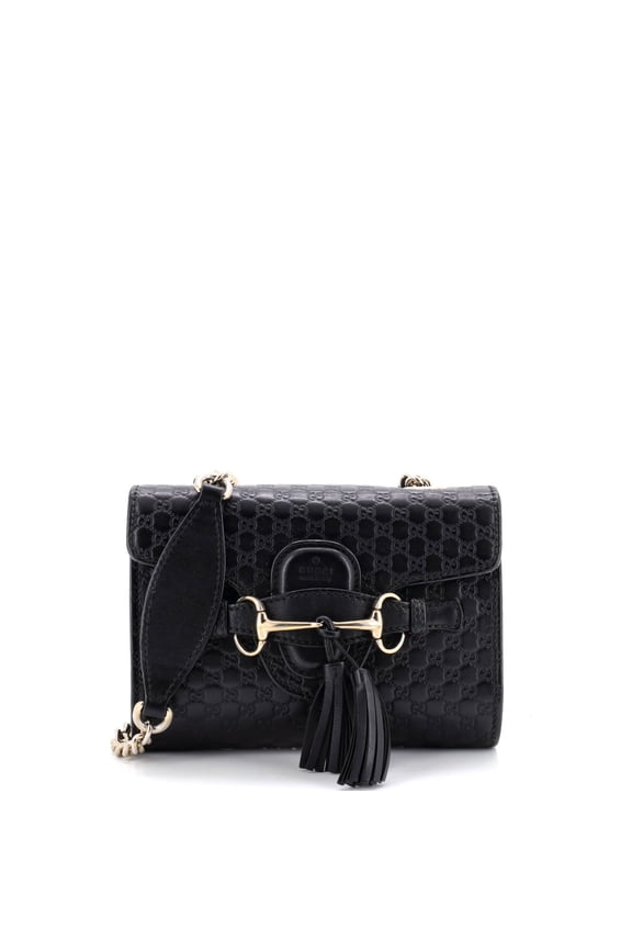 Pre-Owned Emily Chain Flap Bag Microguccissima Leather Mini By Rebag