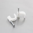 thumbnail image 4 of 500 Round 3/8 Inches (10 mm) Cable Wire Clips Cable Management Cord Tie Holder Coaxial Nail in Clamps Tacks, 4 of 5