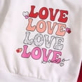 thumbnail image 4 of Gerichy Toddler Kids Baby Boy Fall Outfits Valentine's Day Letter Print Long Sleeve Tops Pants Winter Clothes Sets Kids Valentine's Day Pullover Bottoms Set Outfits 2PCS Tracksuit, 4 of 6