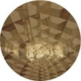 thumbnail image 1 of Ahgly Company Machine Washable Indoor Round Transitional Dark Bronze Brown Area Rugs, 6' Round, 1 of 7