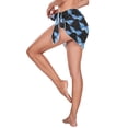 thumbnail image 2 of Beach Mini Dress Blue White Butterflies Swimsuit Coverup for Women Swimwear Cover Ups Short Triangle Beach Skirt M, 2 of 8