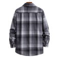 thumbnail image 4 of Clearance LYXSSBYX Long Sleeve Shirts for Men Fashion Men Casual Plaid Print Pocket Long Sleeves Shirt Blouse, 4 of 4