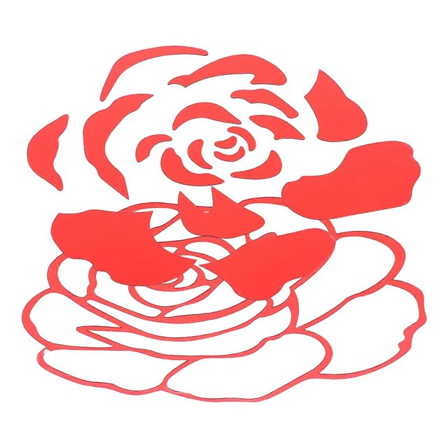 Creative Wall Stickers Rose Shape Wall Stickers Red For Wedding Proposal 28*28*0.2cm 2Pcs