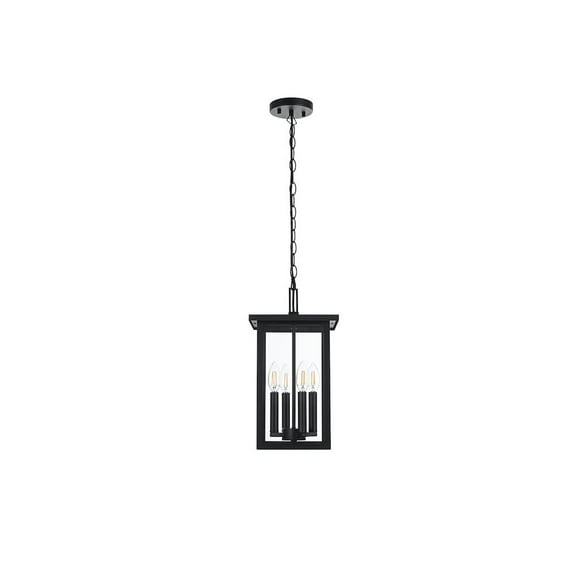 Elegant Lighting Sheridan 7 inch Outdoor Pendant in Black
