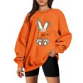 thumbnail image 1 of Chandails en Molleton Femmes Hiver Aguichant Col Rond Manches Longues Hauts Imprimés Chandails à Capuchon Réguliers Sweat Blouse Tenues de Travail en Liquidation, 1 of 4