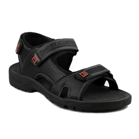 Avalanche Men'S Open Toe Sandals, Black, Size: 7.5