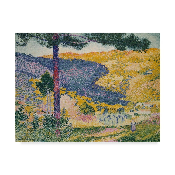 Trademark Fine Art 'Valley With Fir' Canvas Art by Henri Edmond Cross