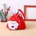 thumbnail image 4 of Bolsas navideñas con asa, reutilizables, no tejidas, para la compra, con forma de Papá Noel, para envolver regalos navideños., 4 of 7